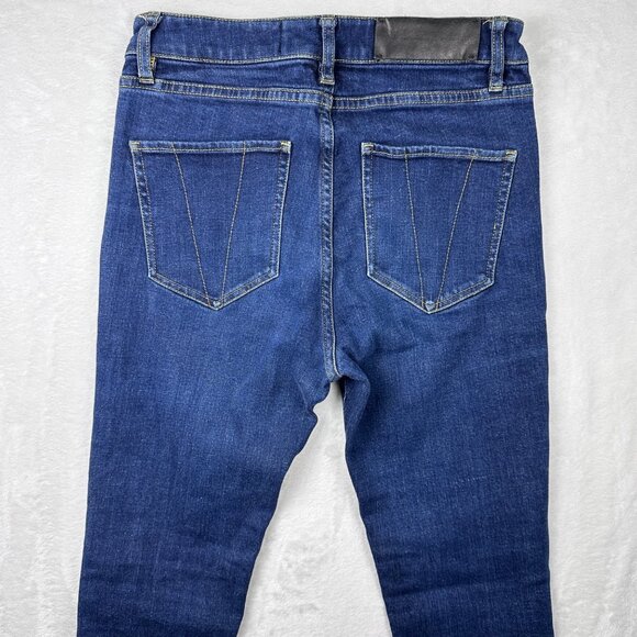 Victoria Victoria Beckham Womens Denim Jeans Slim Fit Dark Wash Sz 26 Minimalist - Picture 10 of 14